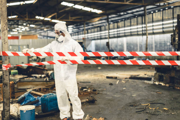 Professional Sewage Cleanup technician working in Converse, TX